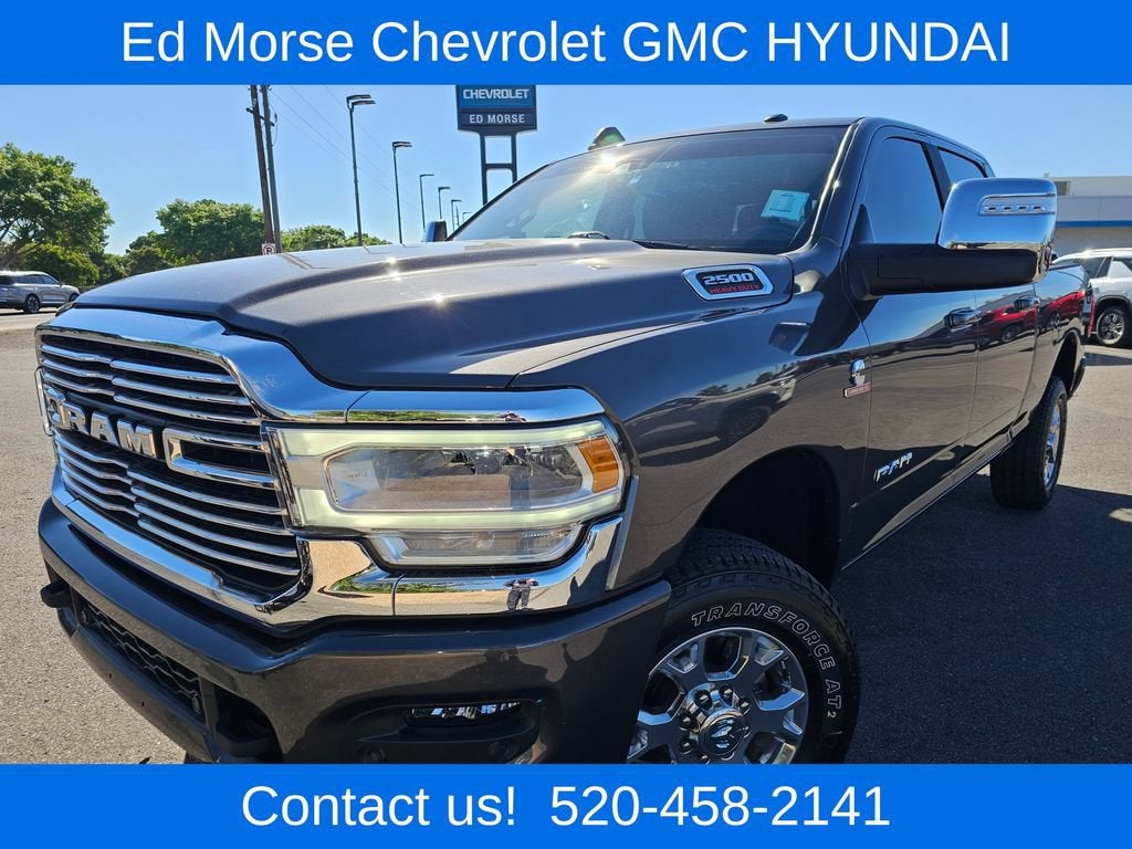 2024 RAM 2500 Laramie in Gray — front three-quarter view