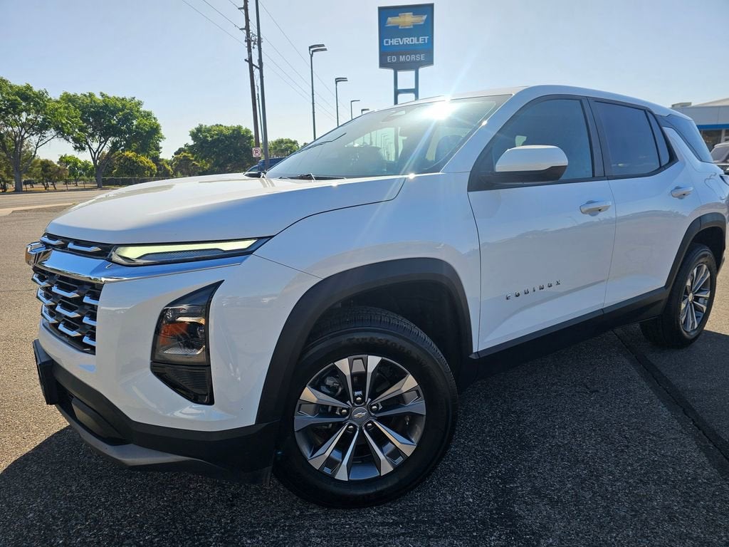 2025 Chevrolet Equinox LT in Summit White — front three-quarter view